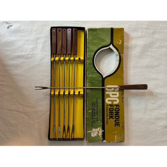 Vintage Fondue Fork Set Stainless Steel Fred Roberts Co. - Picture 3 of 7